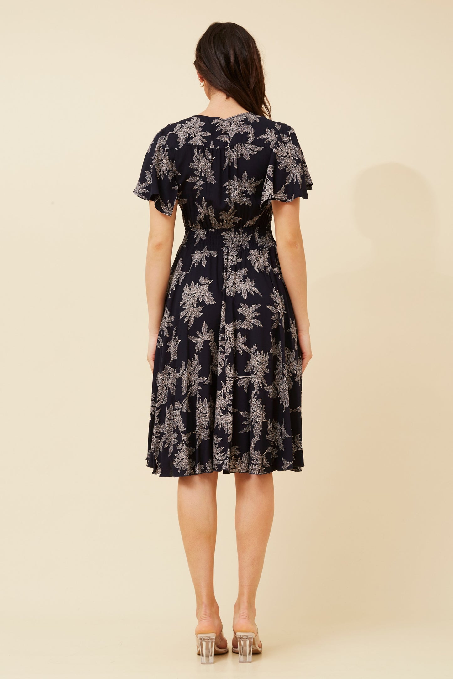 Jay Botanical Printed Dress - Navy D520632