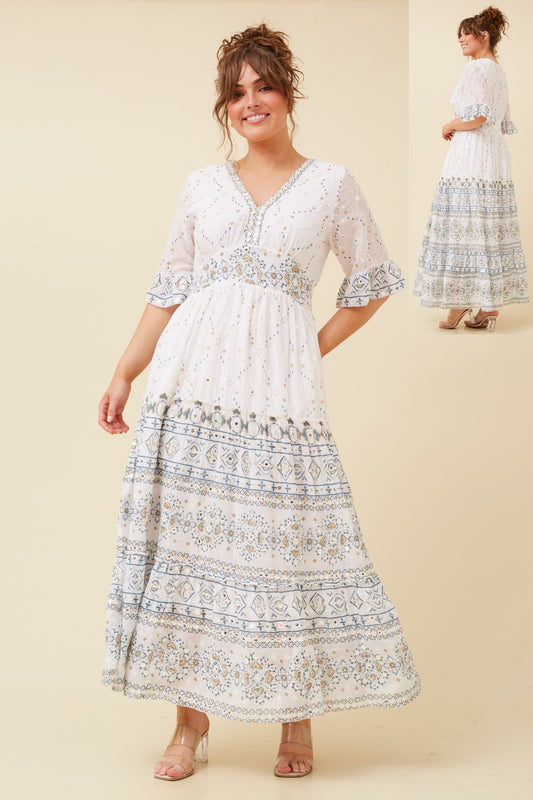 Taj Boho Mirror Detail Dress D520671