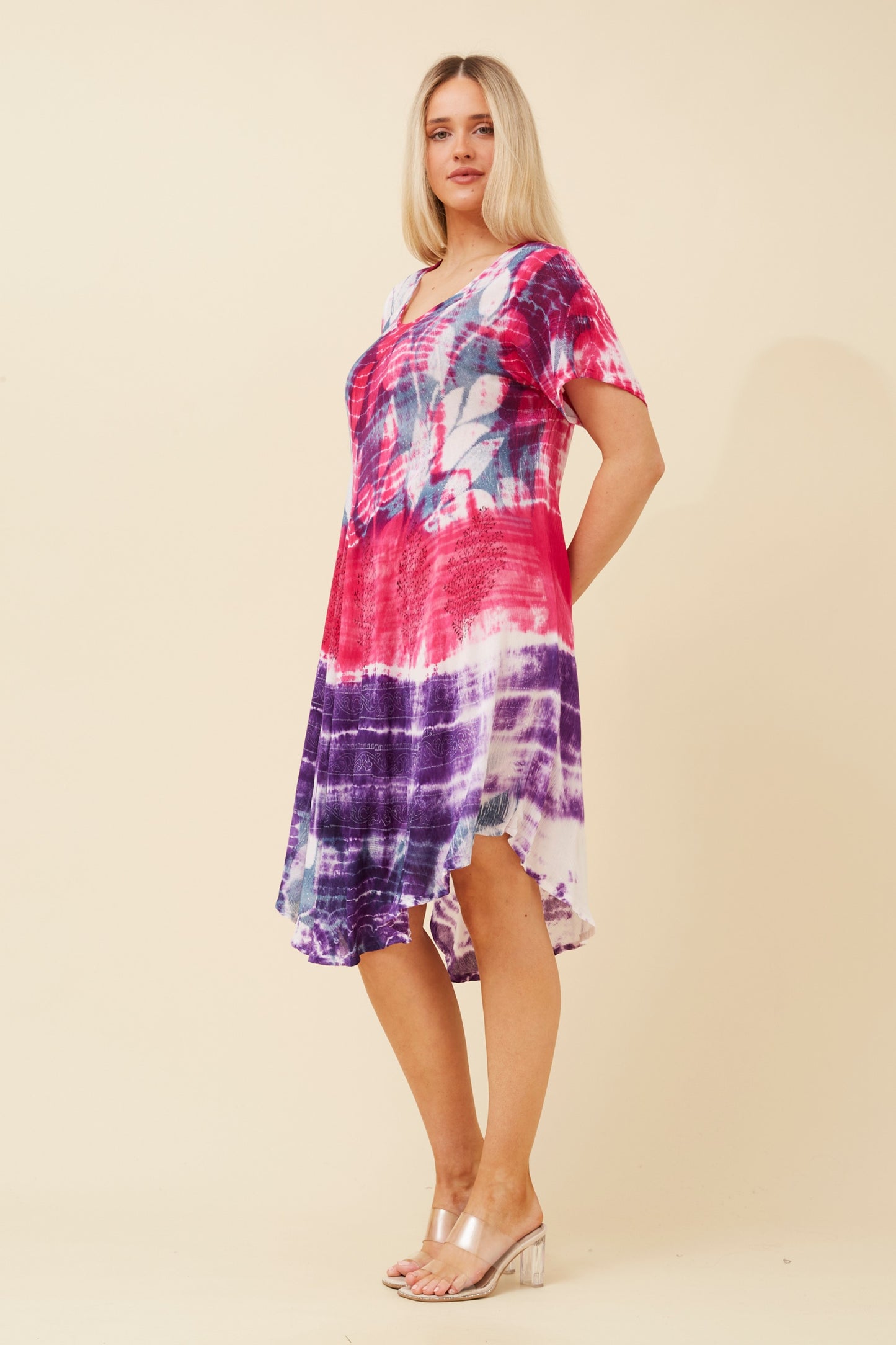 Umbrella Midi Dress D520817 - Multi Purple