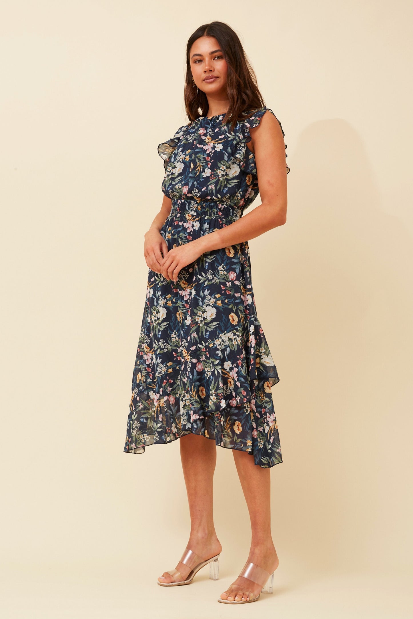 Yasmin Floral Printed Dress D521103