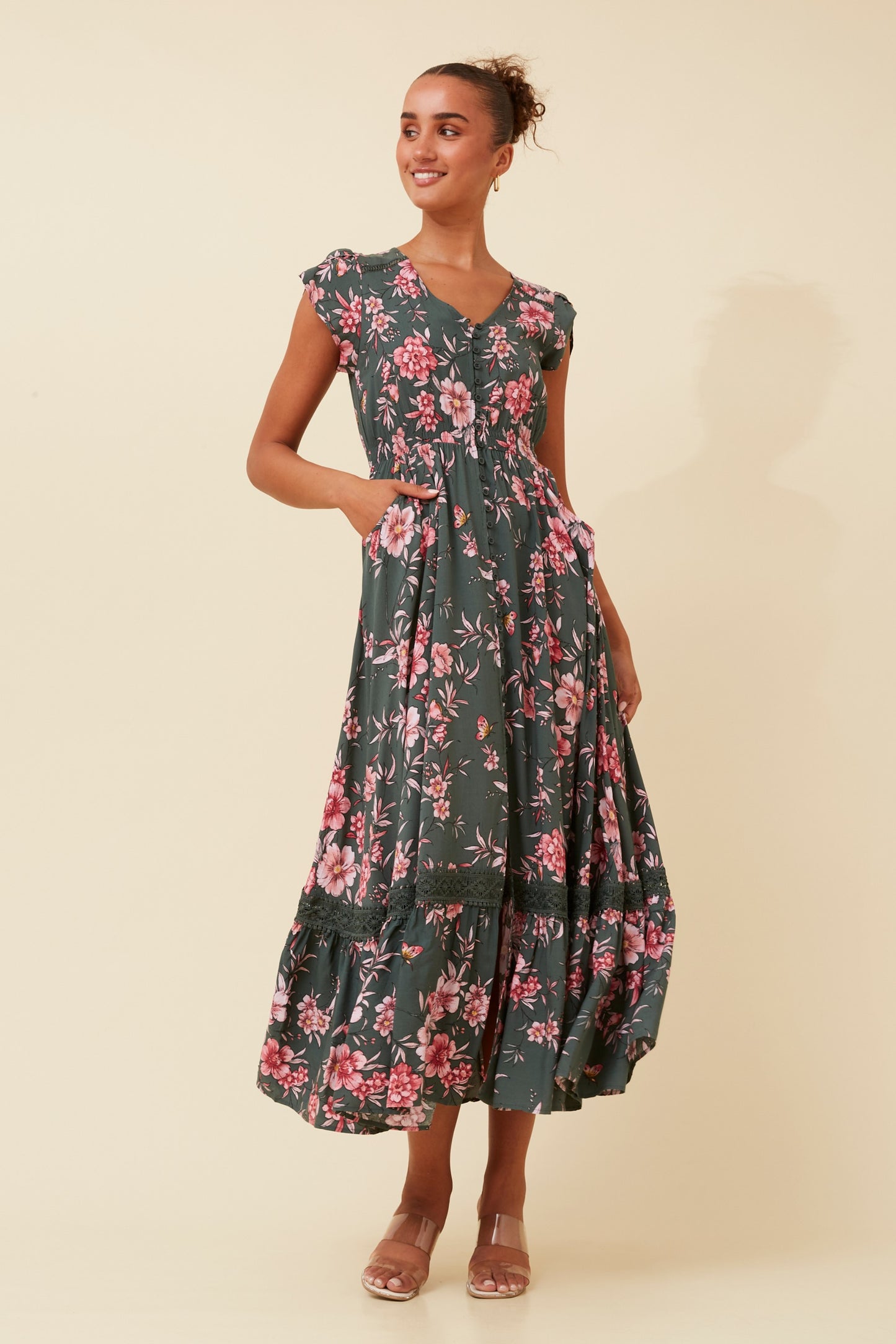 Myra Floral Printed Maxi Dress - D521362