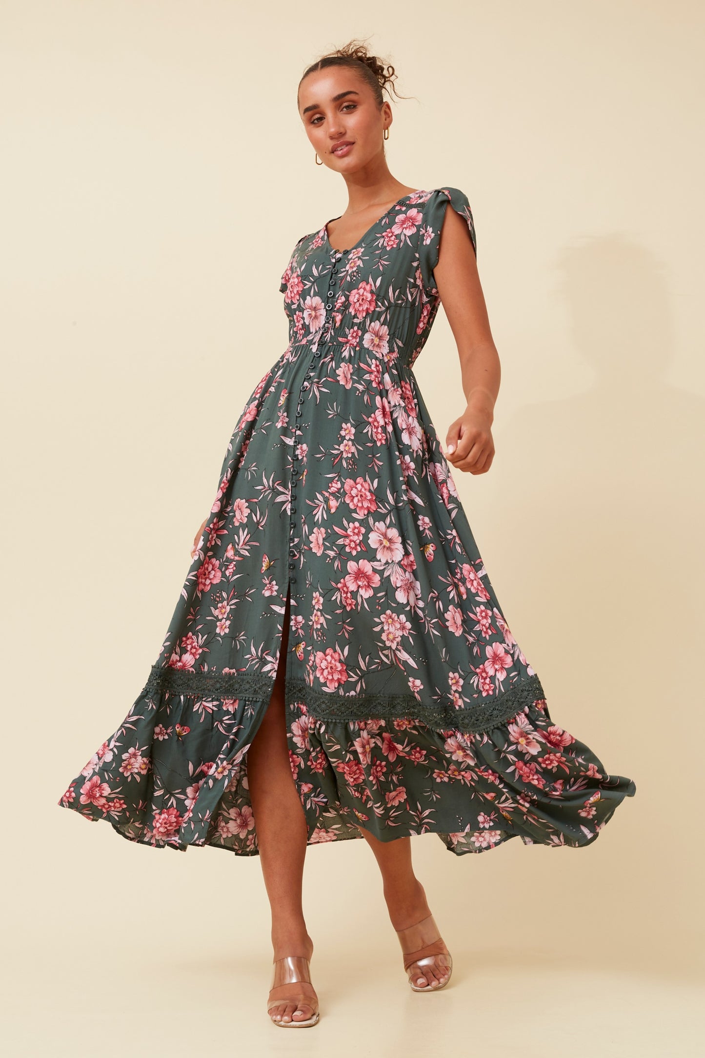 Myra Floral Printed Maxi Dress - D521362