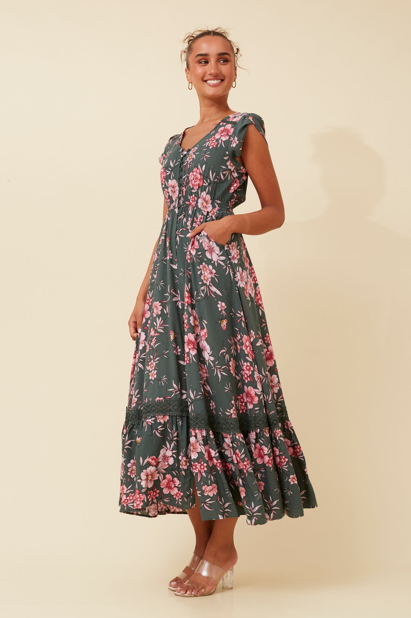 Myra Floral Printed Maxi Dress - D521362