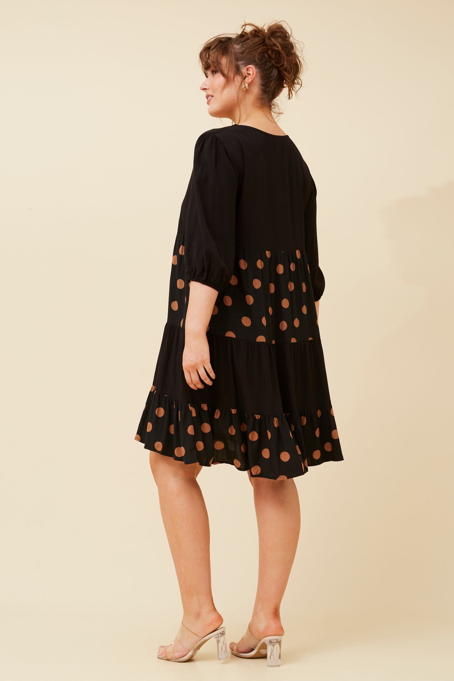 Polka Dot Tiered Dress D732768