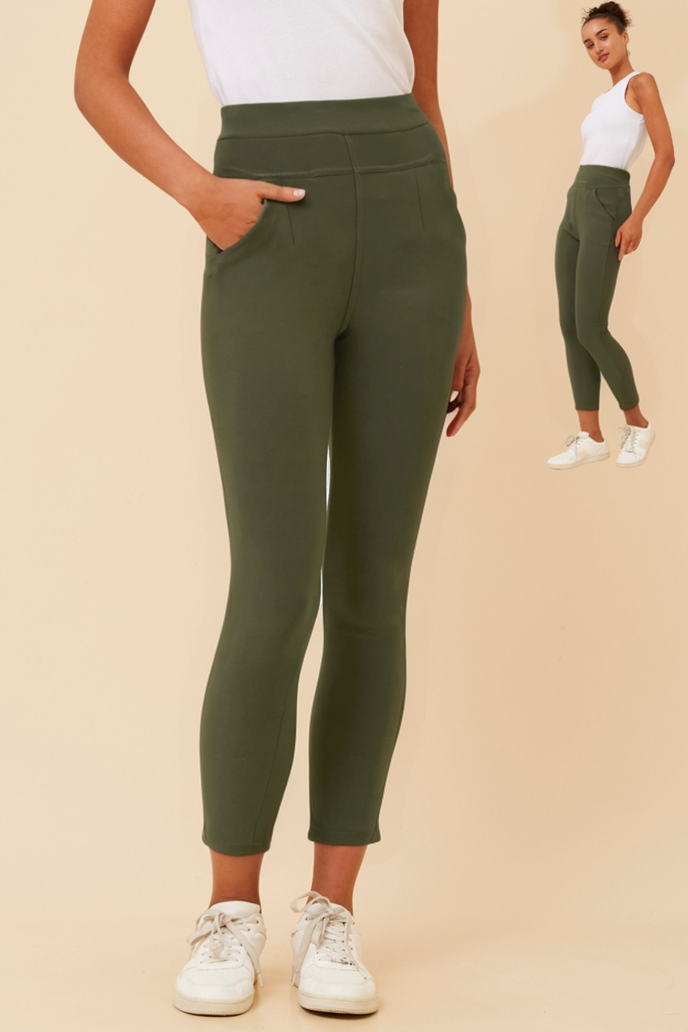 Fleece Leggings Khaki LG515679