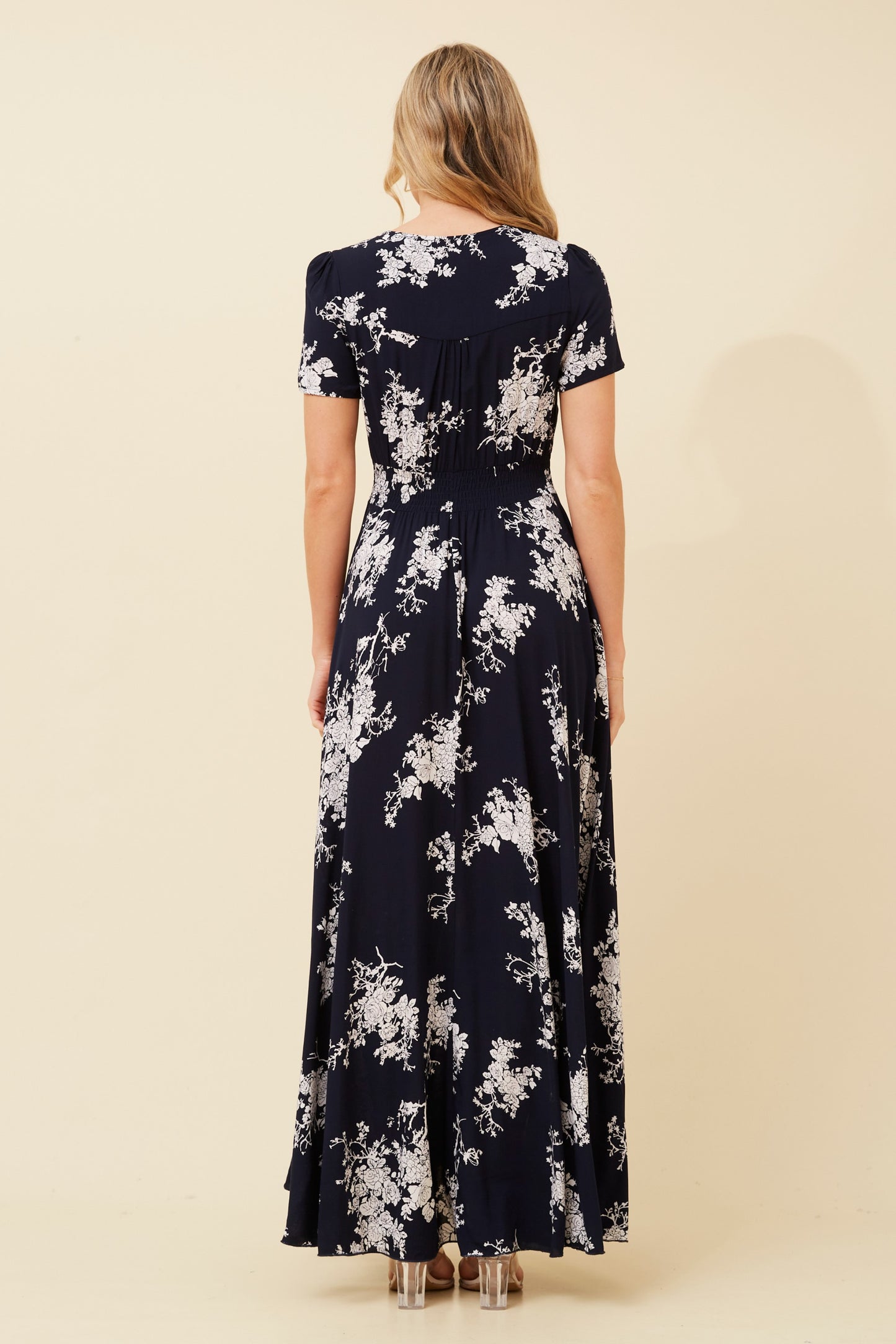 Hazel Floral Print Maxi Dress D510080 Multi Navy