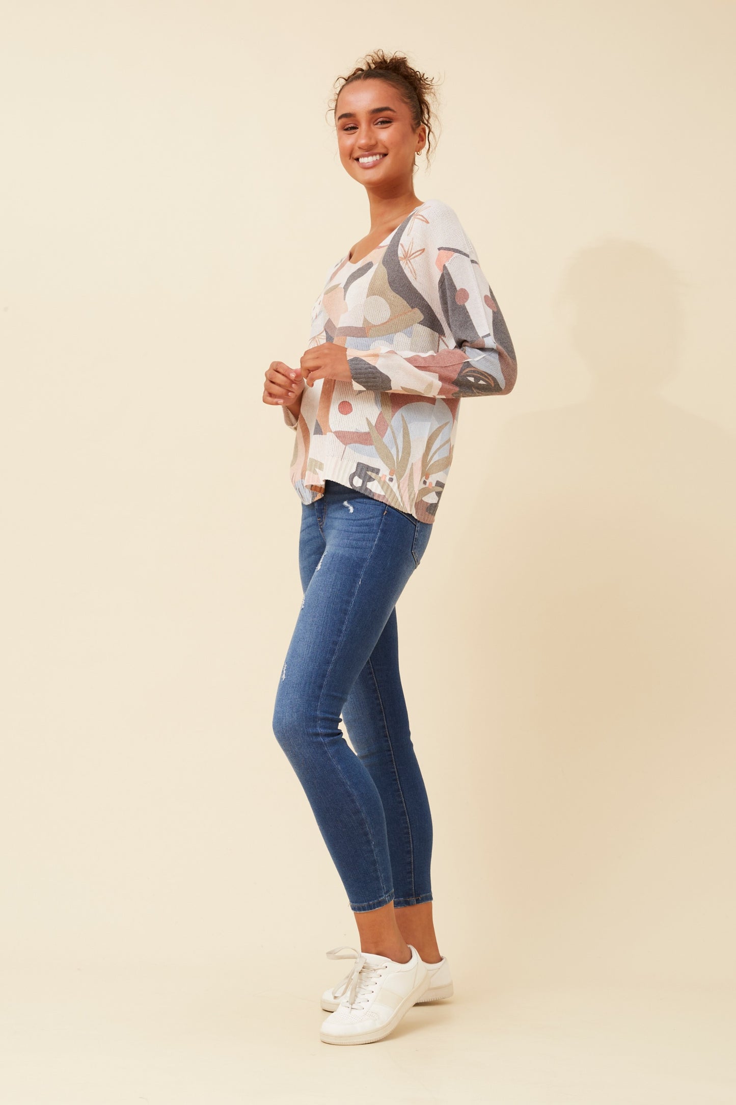 Ember Floral Print Italian Jumper Kp519966