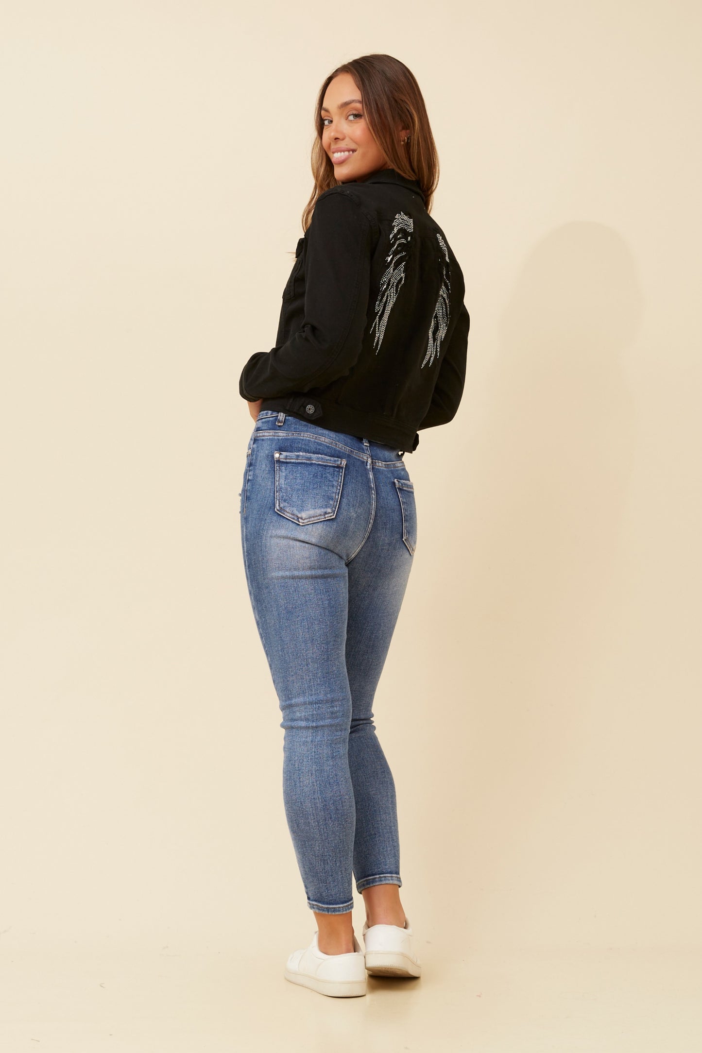 Felma Sequin Wing Jacket J517180 Black
