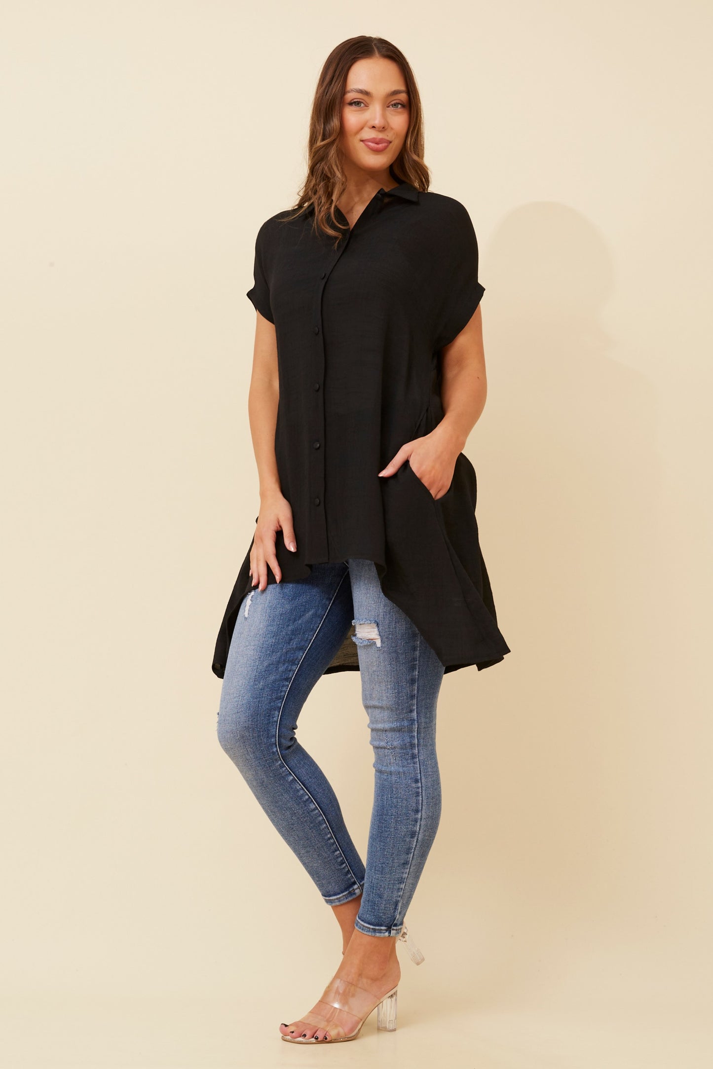 Allison Tunic Top T509444 - Black