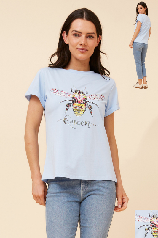 Queen Bee Graphic T-Shirt - T525502 Skylight
