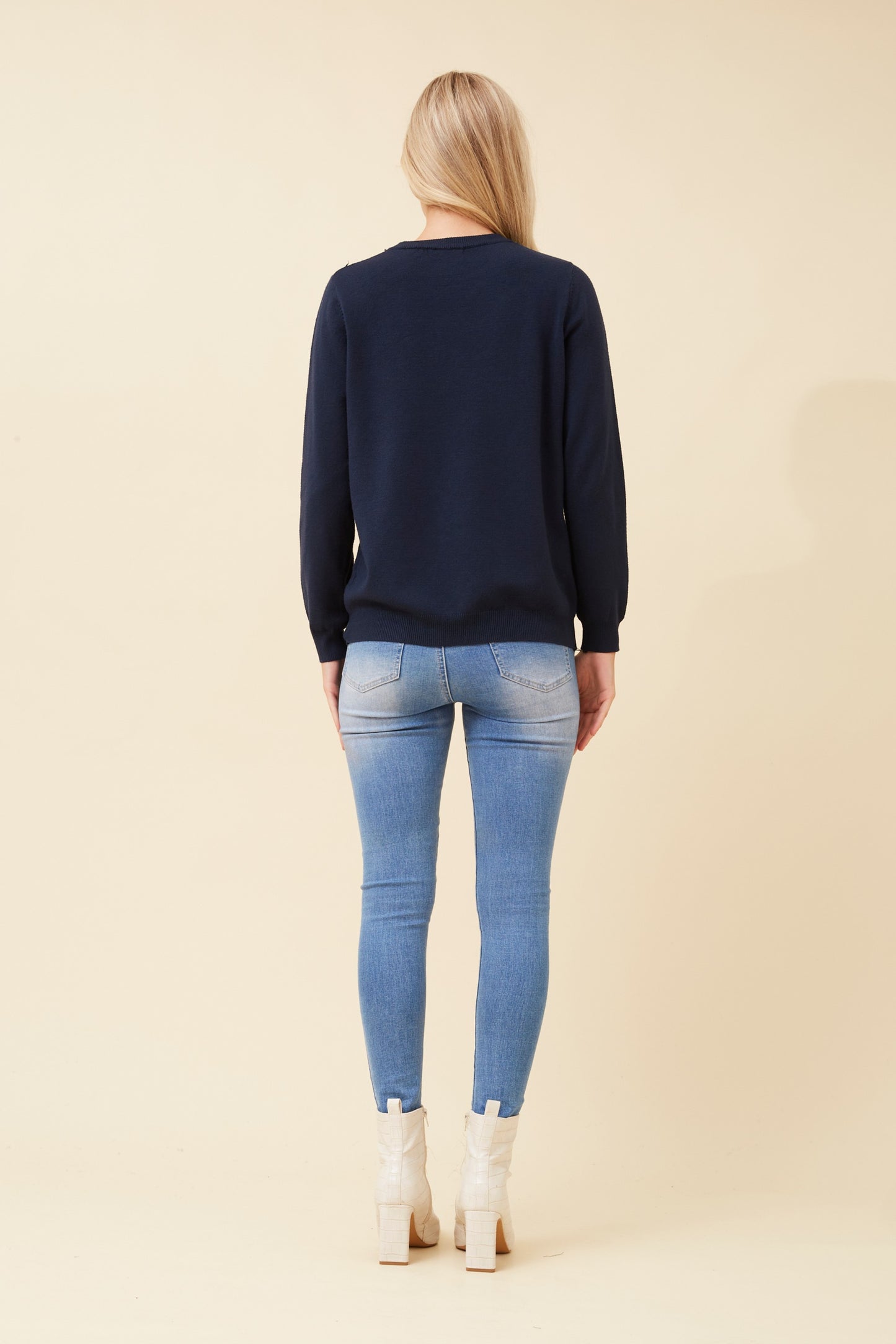Tilli Dot Pattern Jumper KP522515 Navy