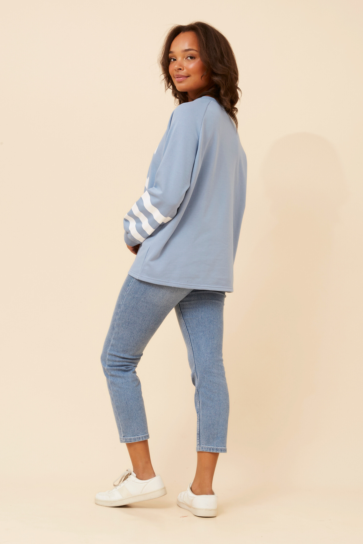 NYC Graphic Print Fleece T516348 Blue Jeans