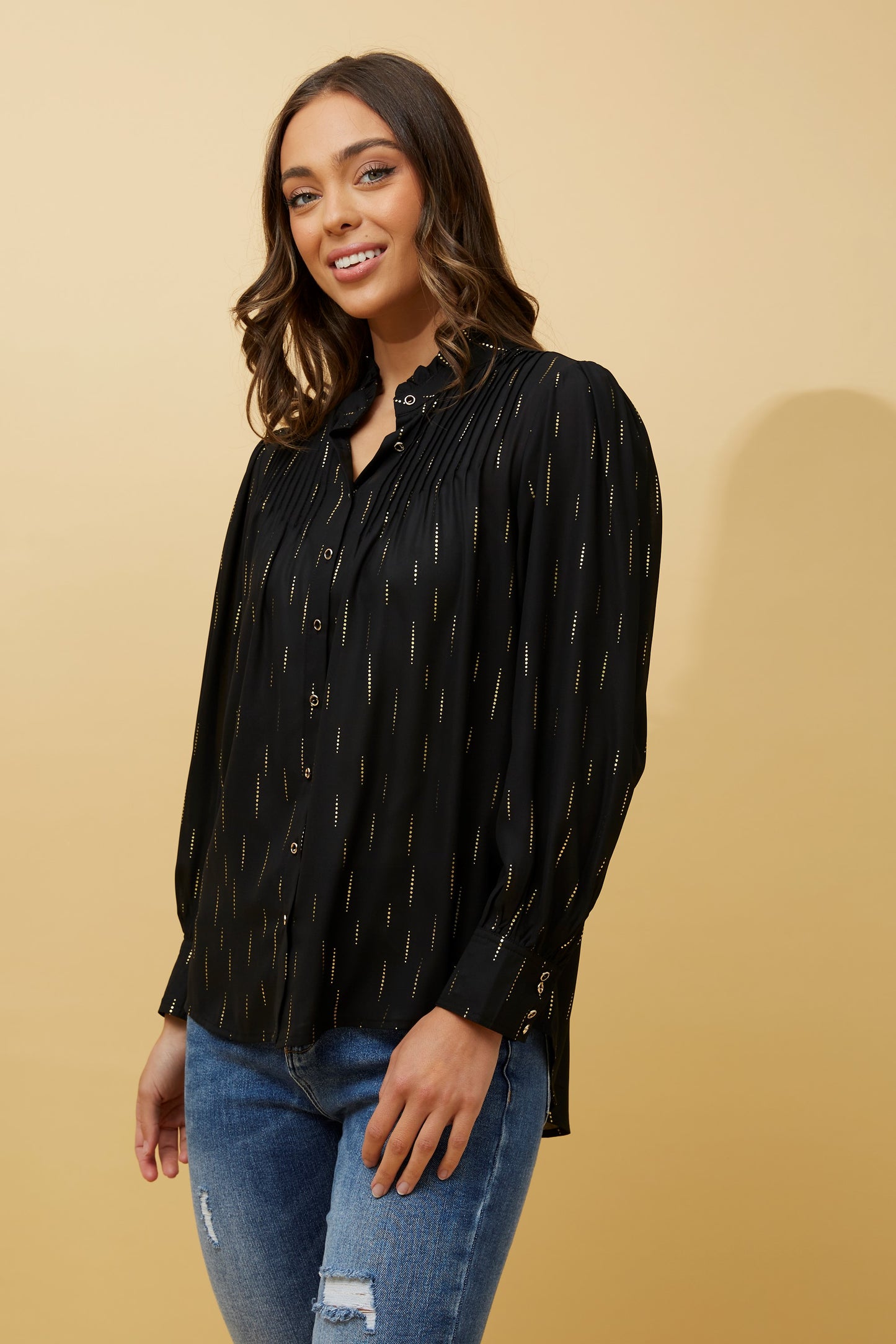 Lila Foil Printed Top T515657