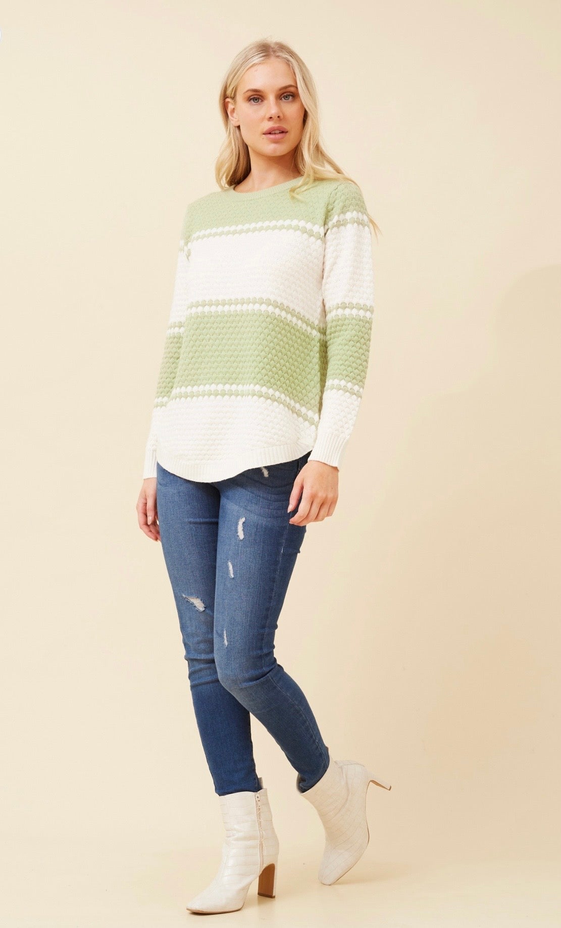 Juliette Stripe Printed Knit KP171740