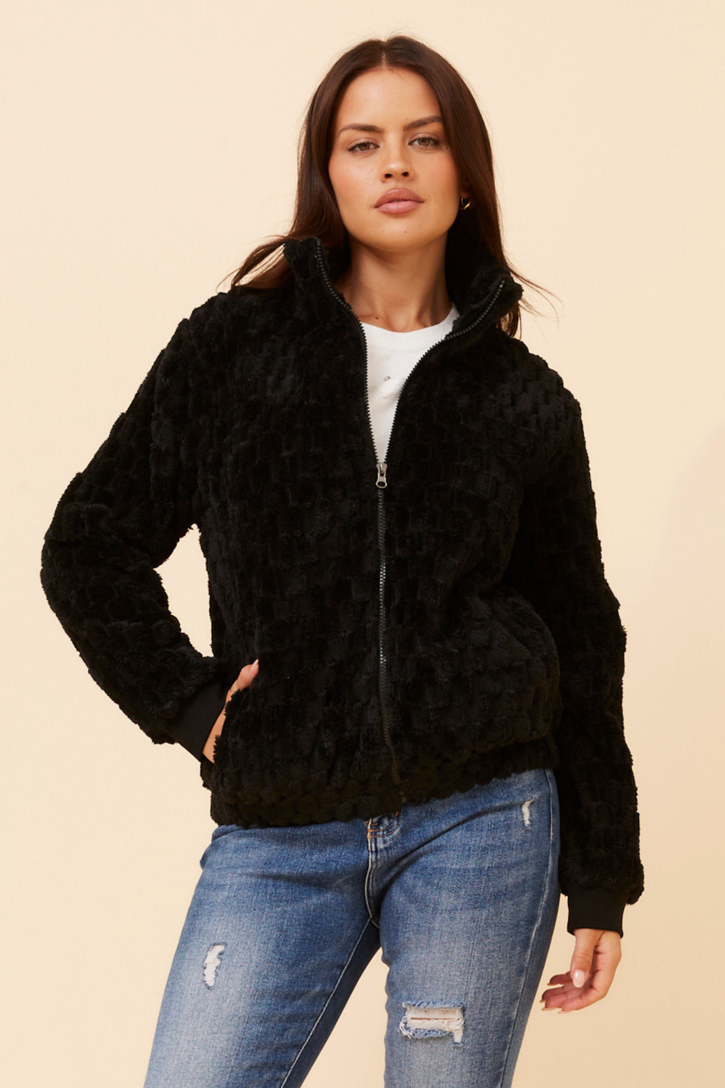 Sorva Faux Jacket J525234 Black