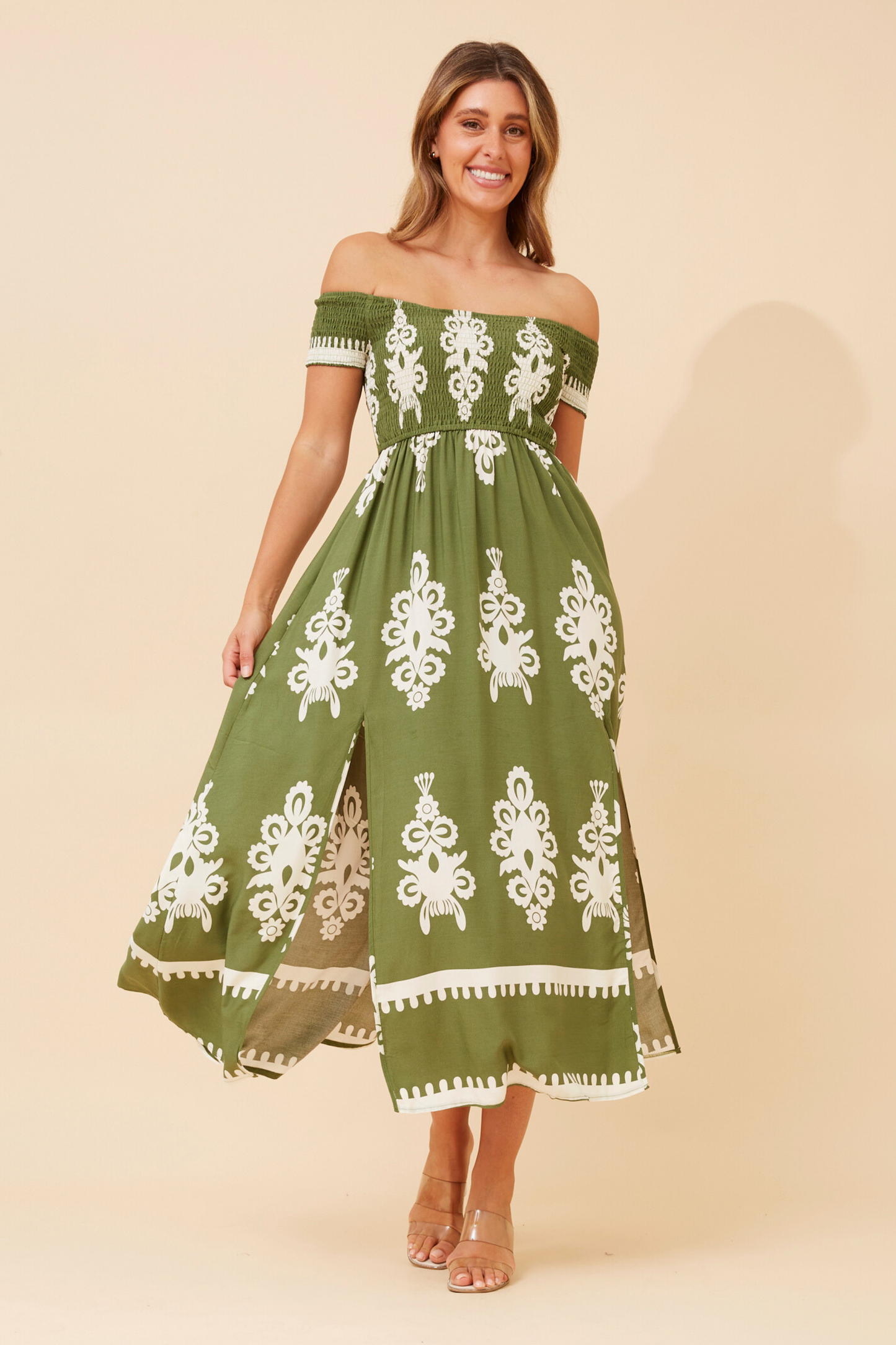 Robin Boho Printed Maxi Dress D523613