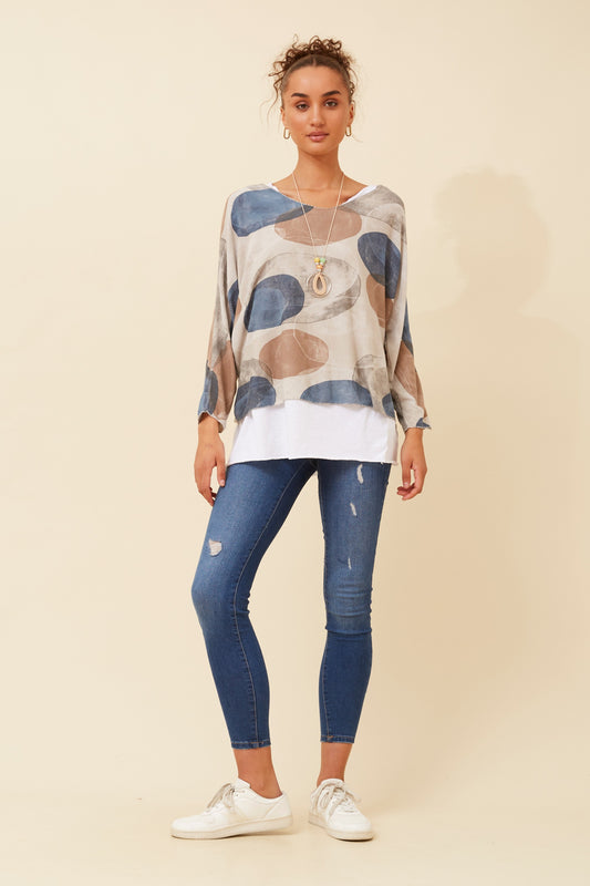 Vona Layered Top T522563 Fango
