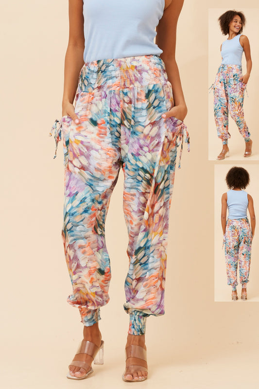 Floral Print Harem Pants P523486