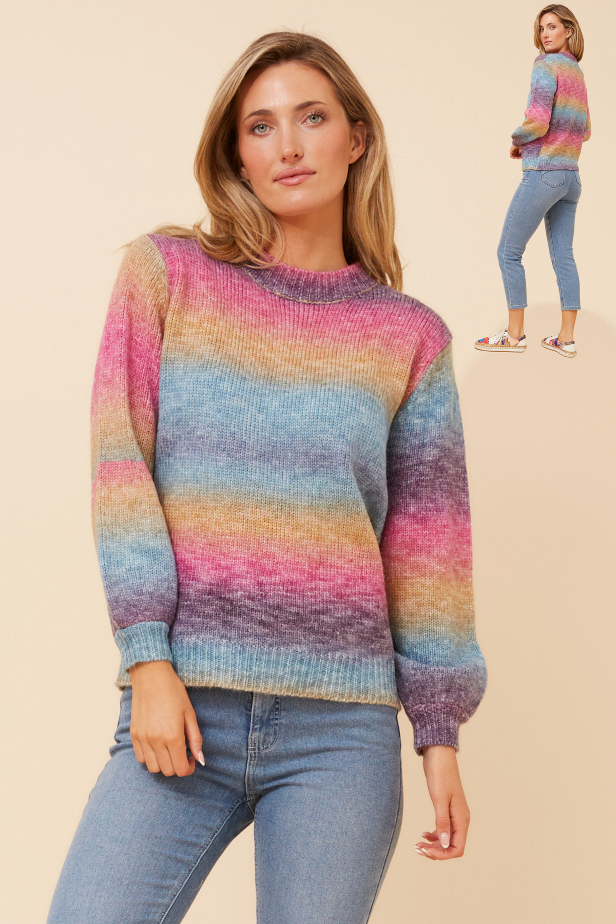 Alessia Space Dye Knit KP527292 Multi Pink