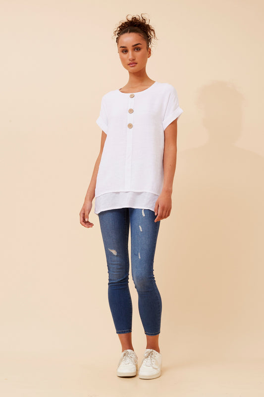 Soraya Double Layer Top T523077 White