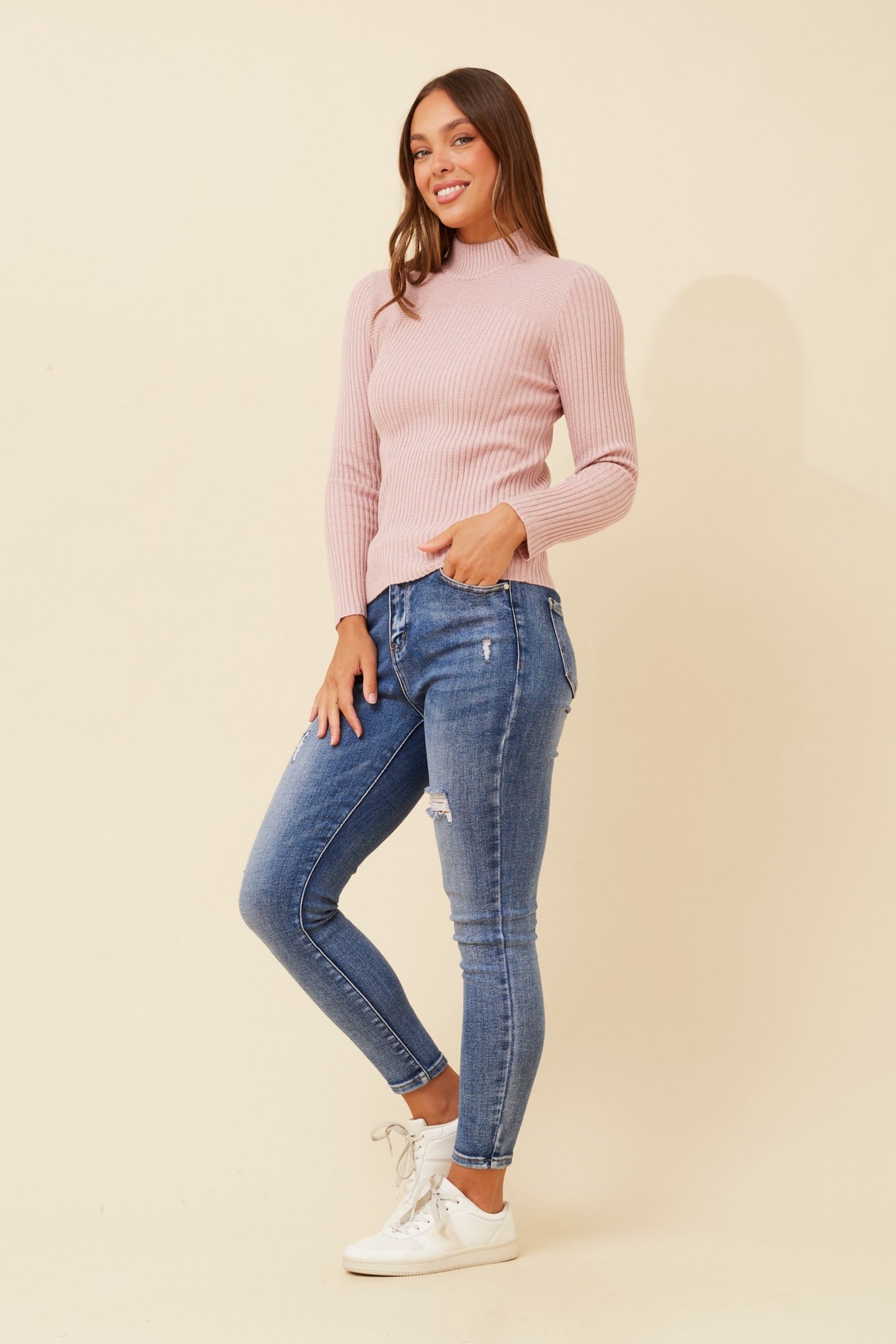 Alba Knit Jumper - Mistry Rose KP508787