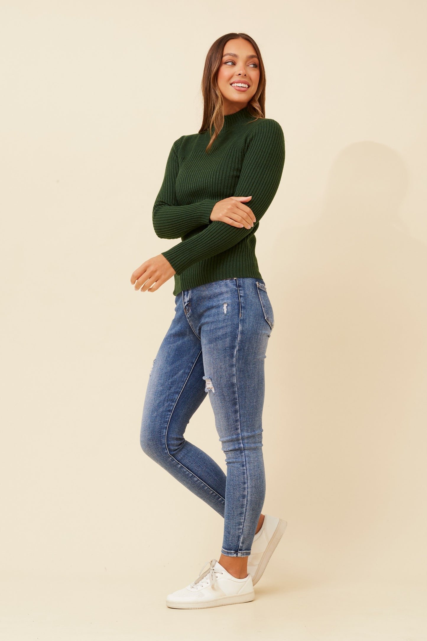 Alba Knit Jumper Jungle Green KP508787