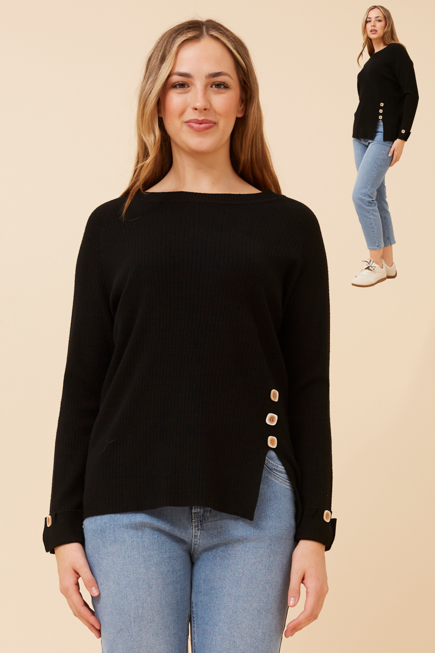 Ivie Rib Knit KP524500 Black