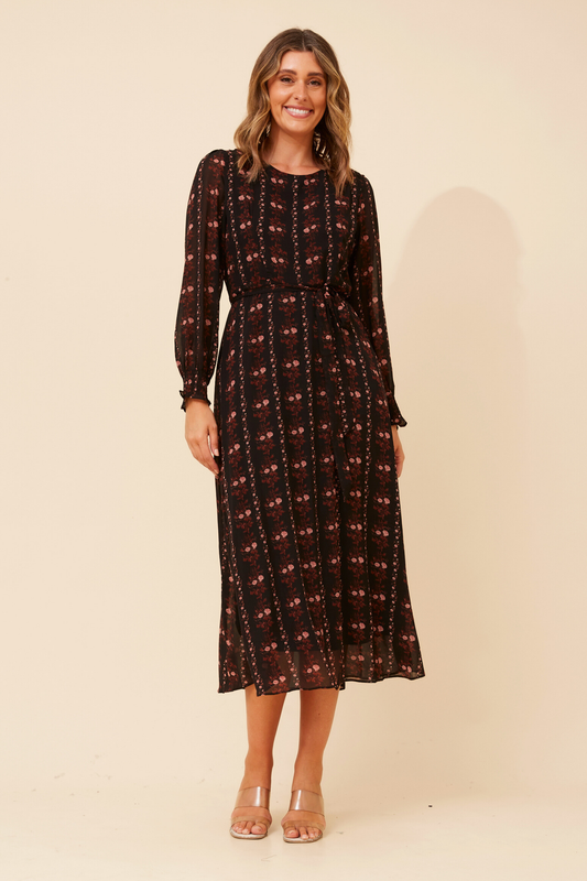 Joy Printed Maxi Dress D735376 Multi Black