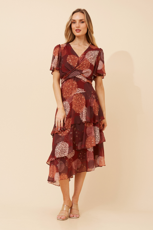Aveline Party Dress D525971 Burgundy