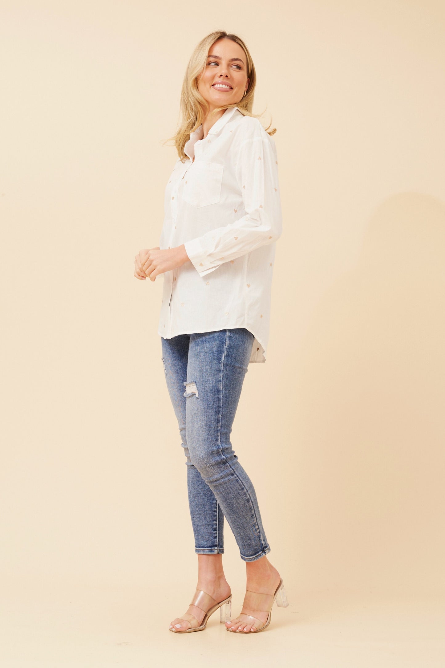 Ruby Heart Pattern Shirt T734424