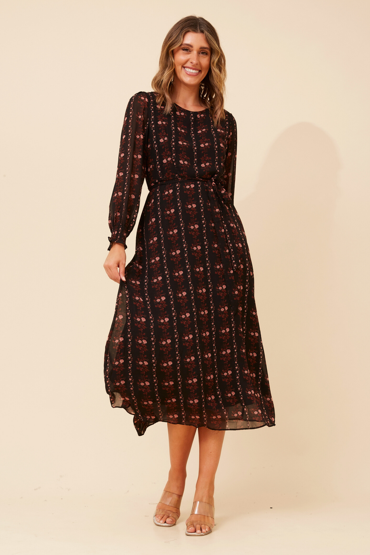 Joy Printed Maxi Dress D735376 Multi Black