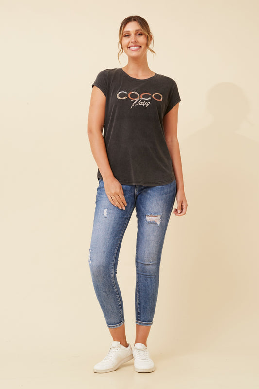 Coco Graphic T-Shirt - Black T518972