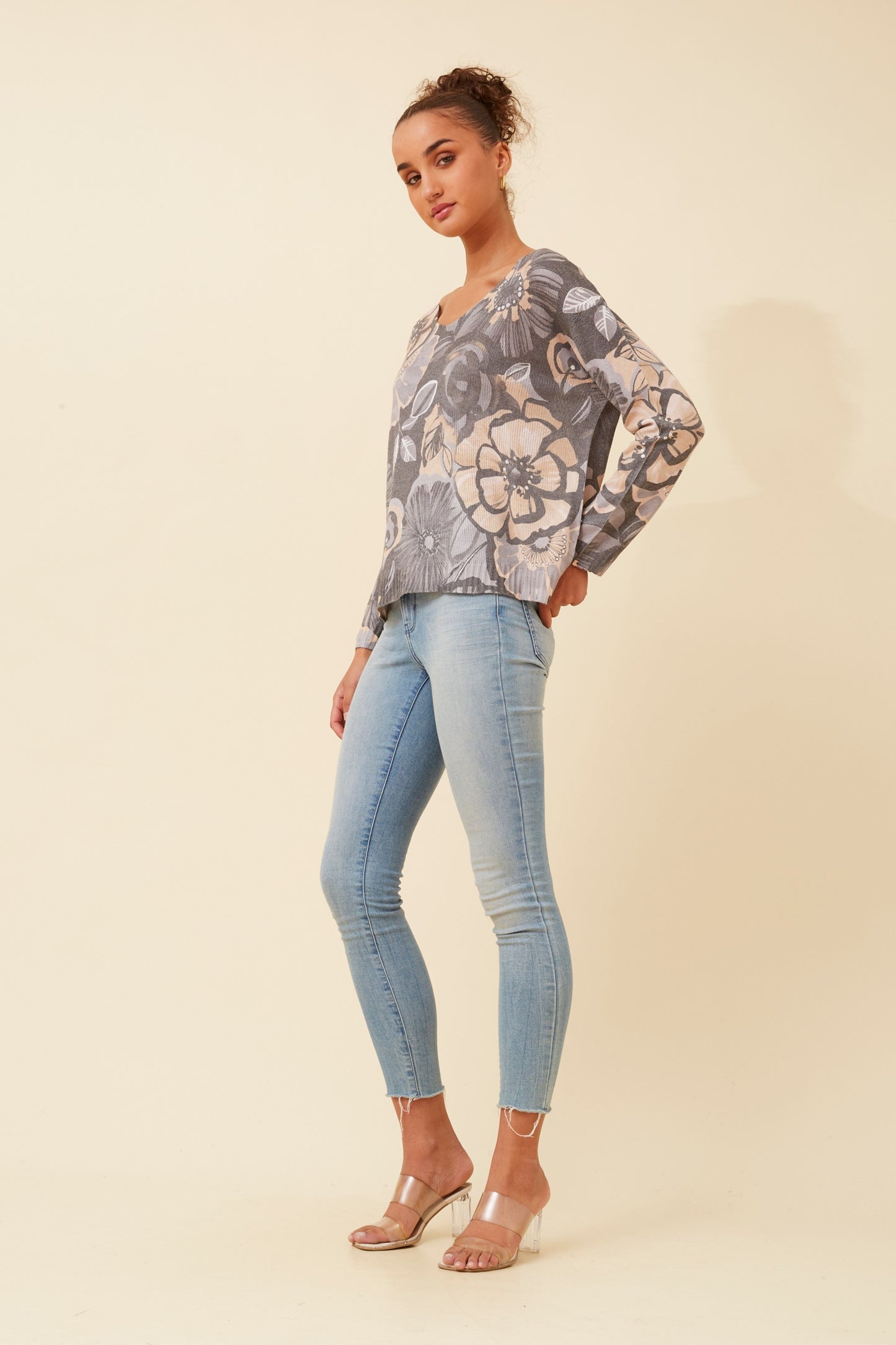 Ember Floral Print Italian Jumper KP524150