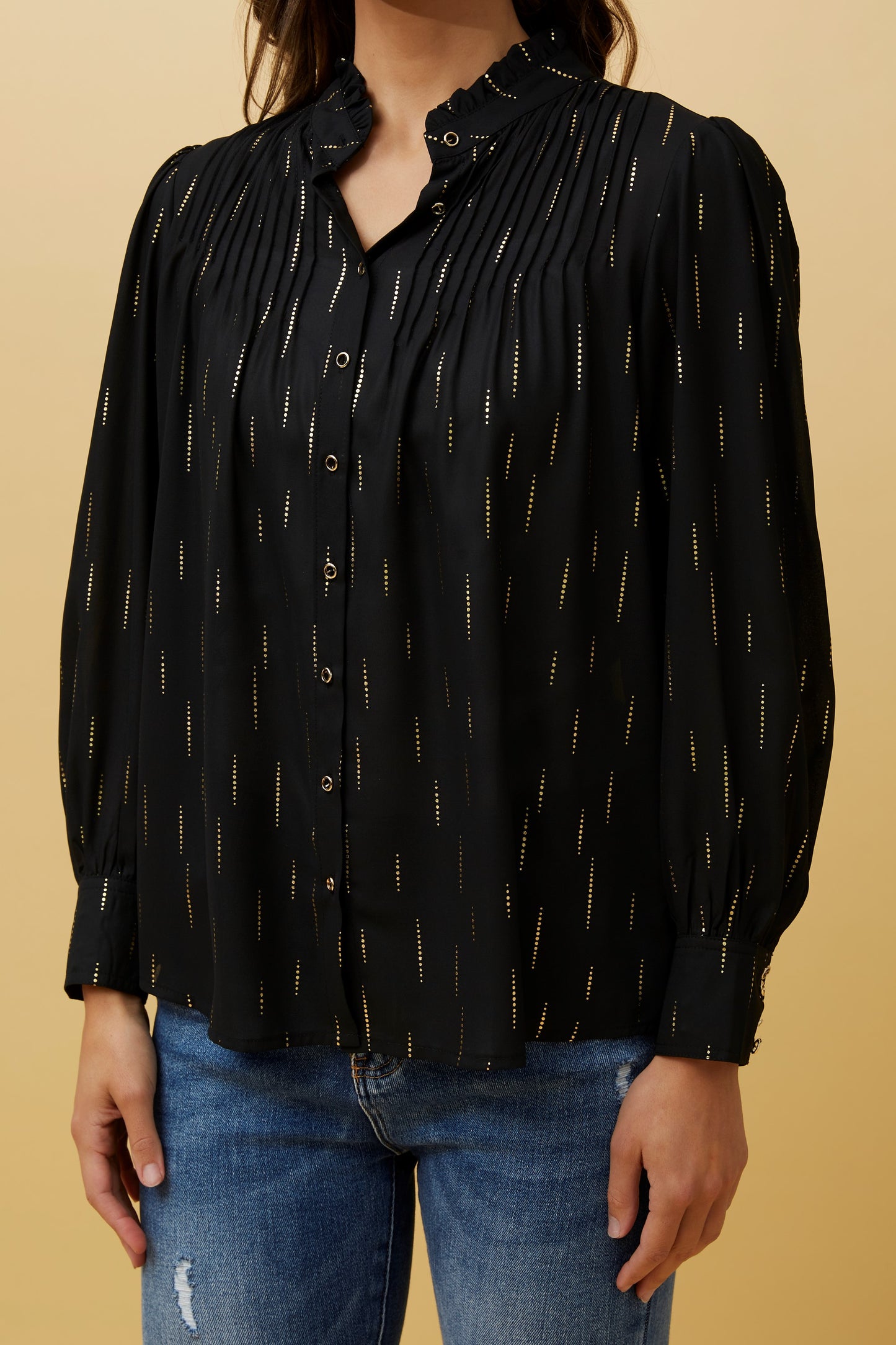 Lila Foil Printed Top T515657