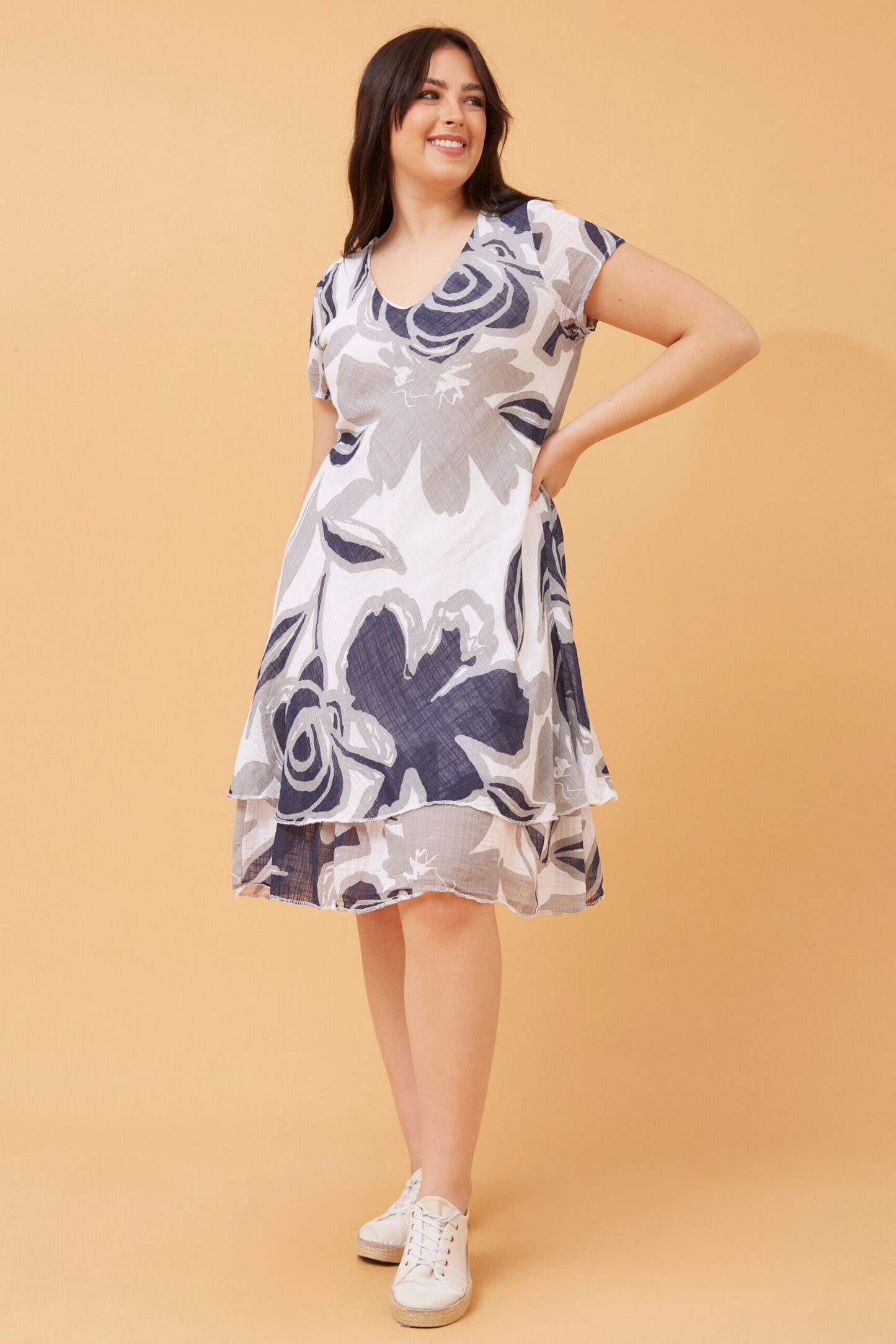 Maddie Double Layer Floral Dress D519108