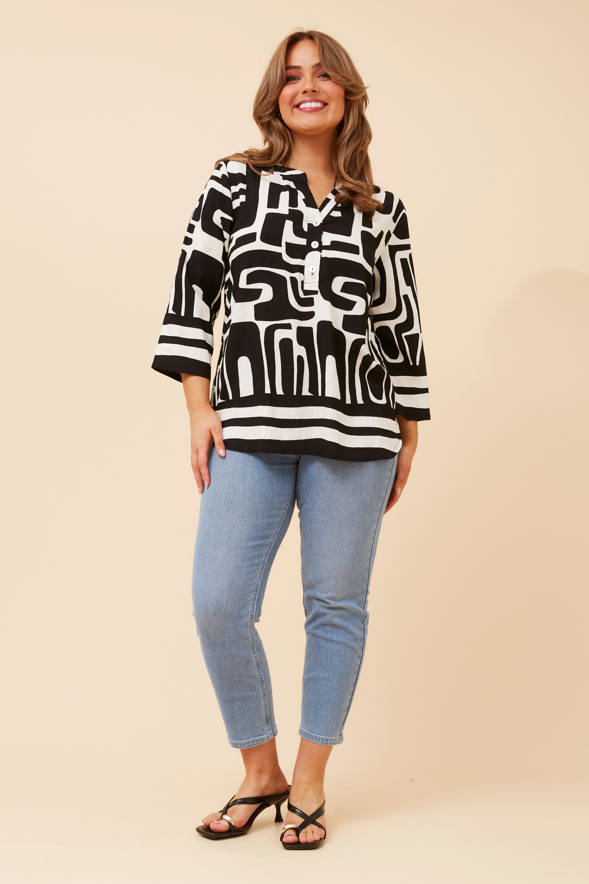 Nadia Blouse T526494 Black & White
