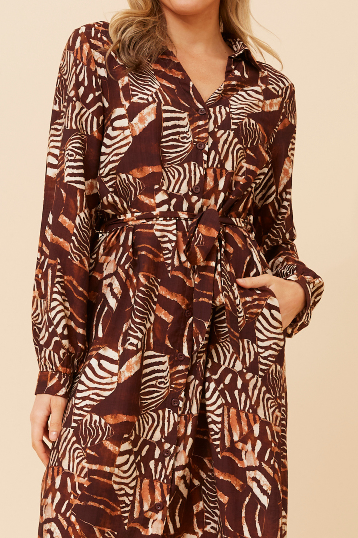 Judie Abstract Printed Dress D736357