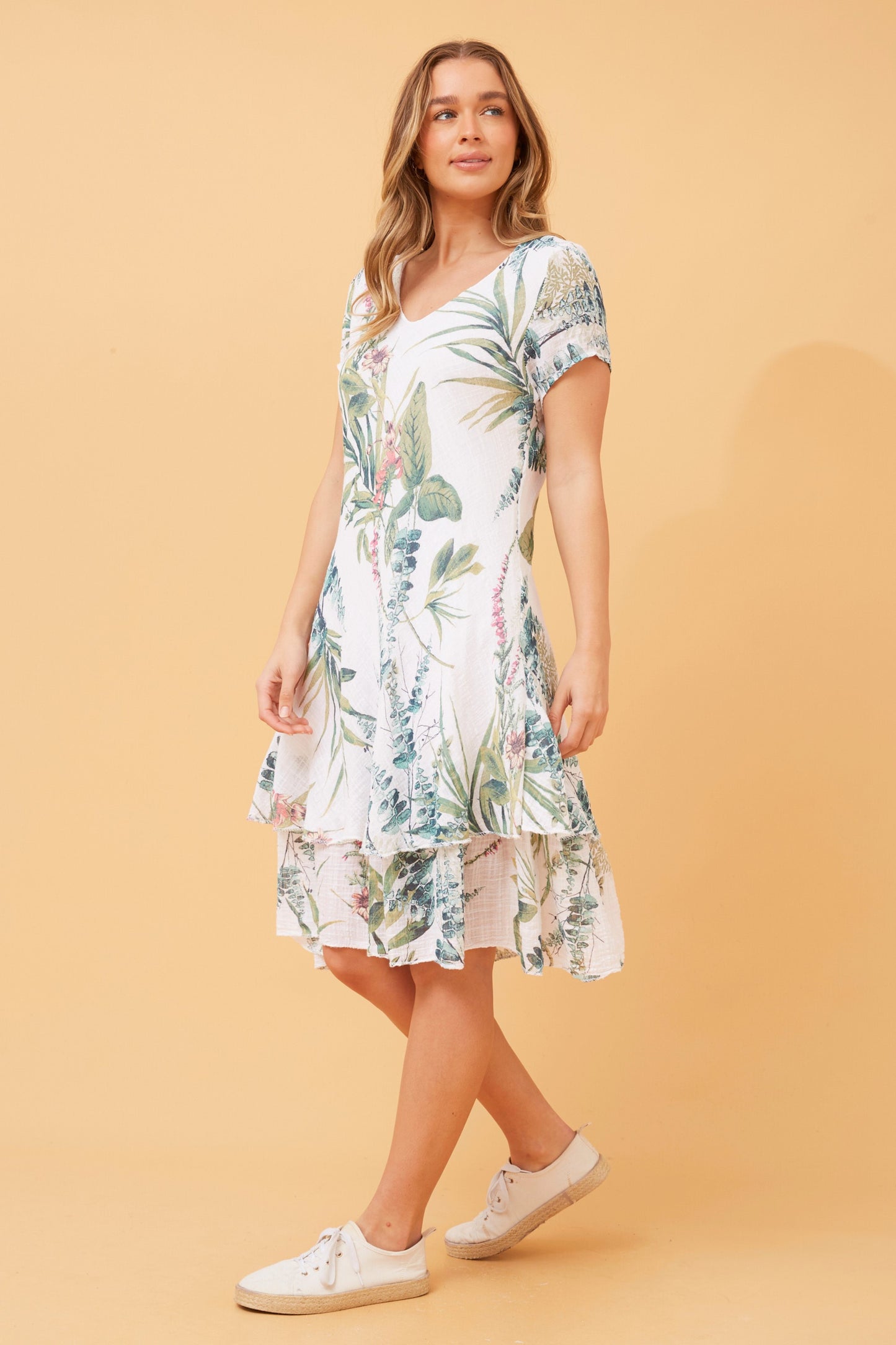 Maddie Double Layer Floral Dress D519562