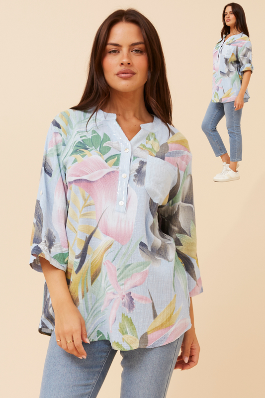 Martina Floral Italian Top T526020