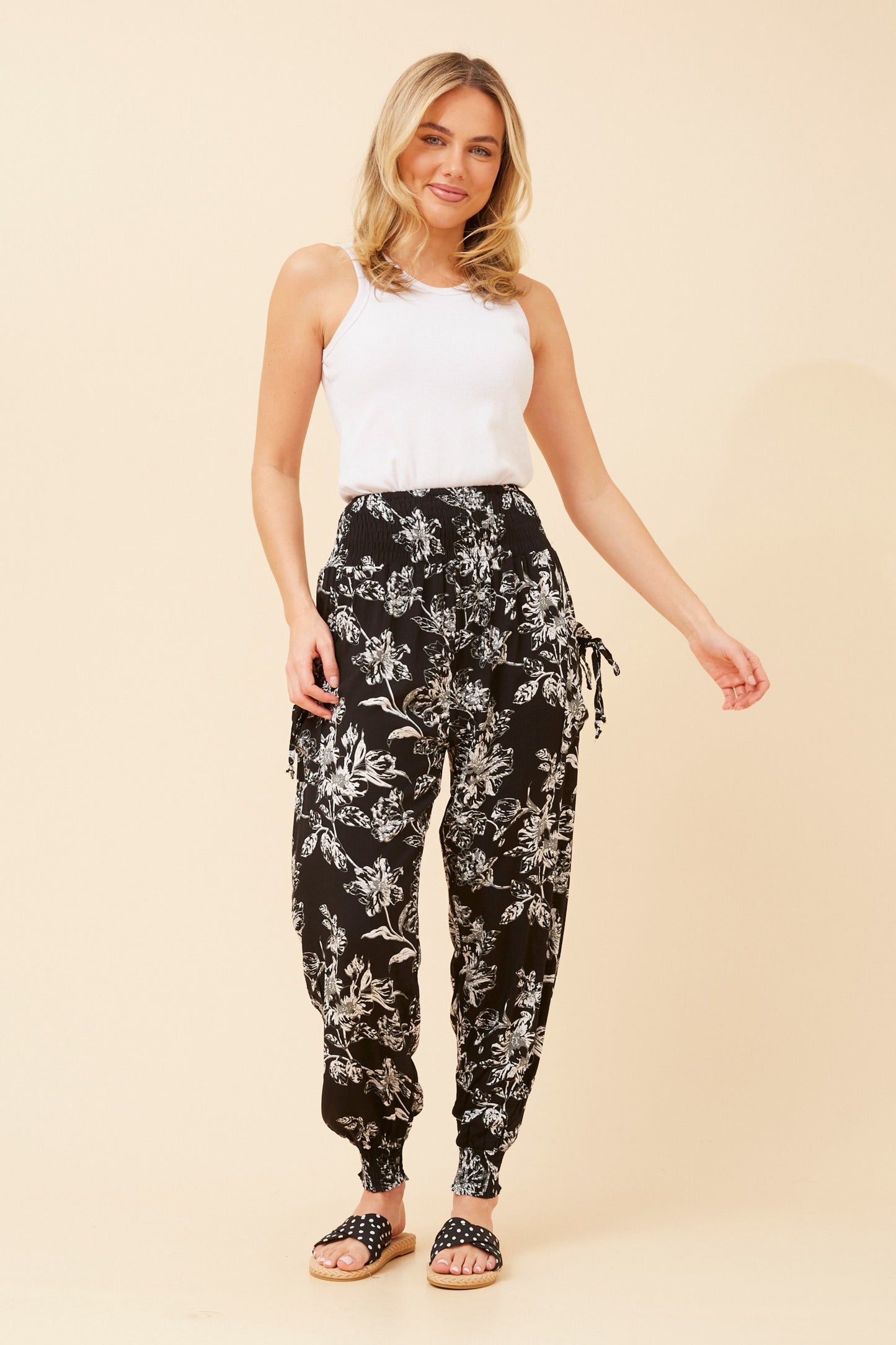 Floral Printed Harem Pants -  P523471