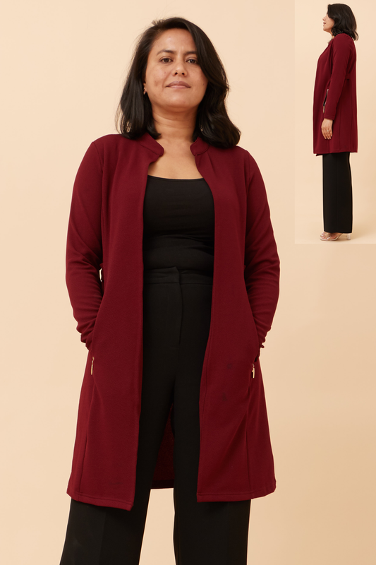 Elena White Cardigan C512655 Red Dahlia