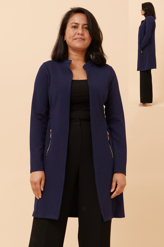 Elena White Cardigan C512655 Navy