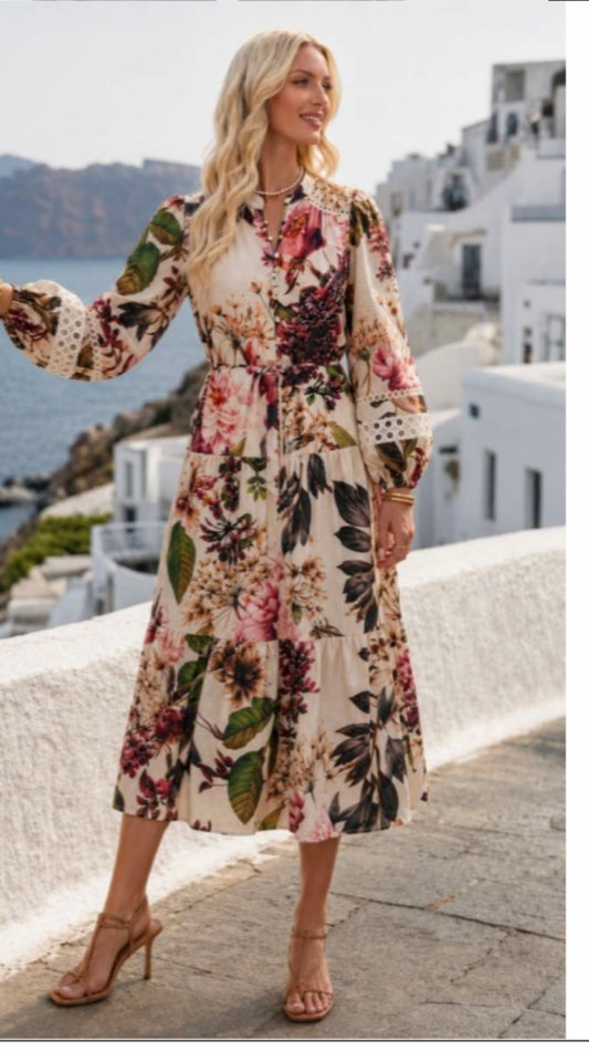 Roselle Floral Party Dress 30260042-1