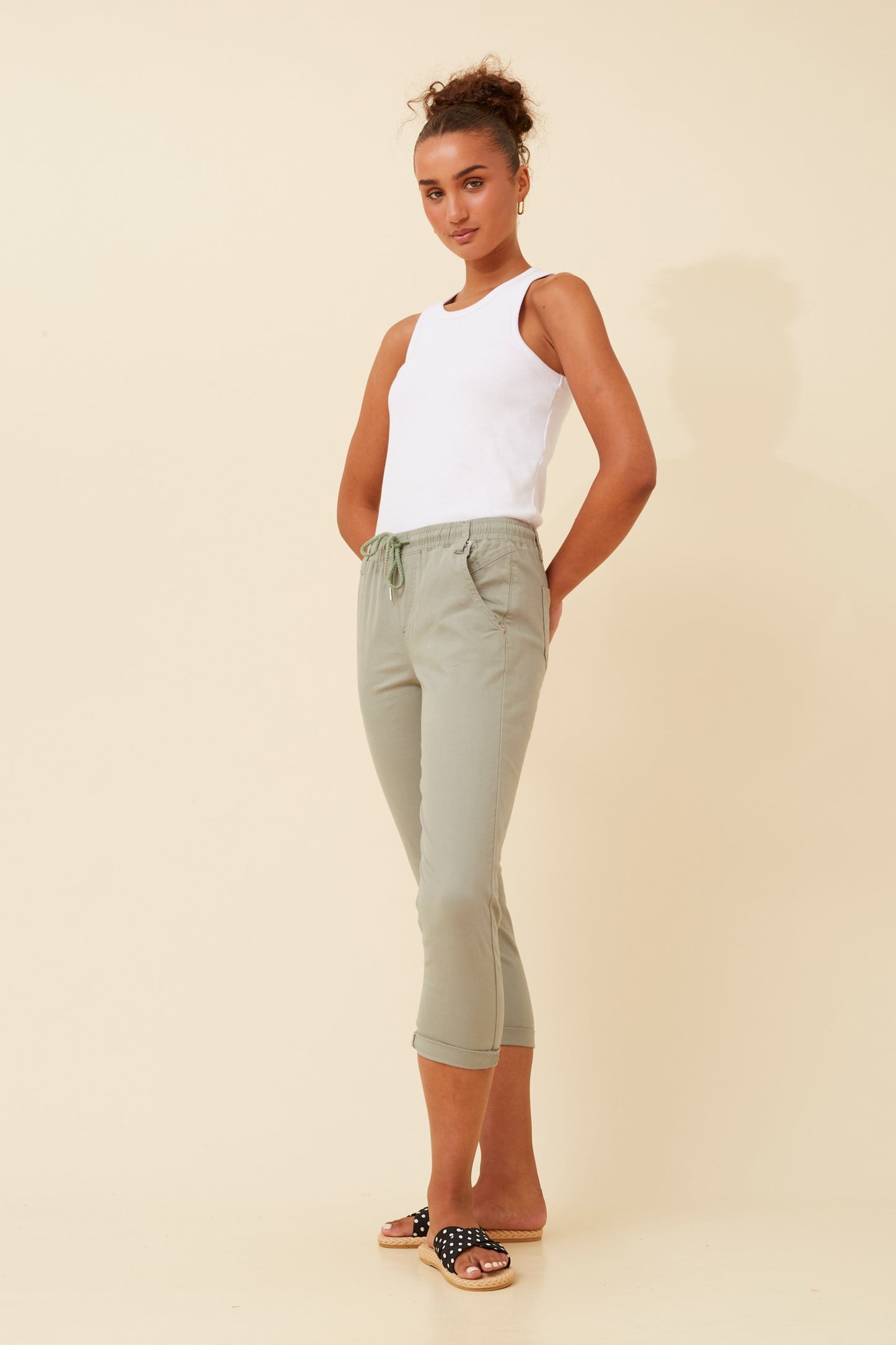 Solid Joggers Pant - Sage P510293