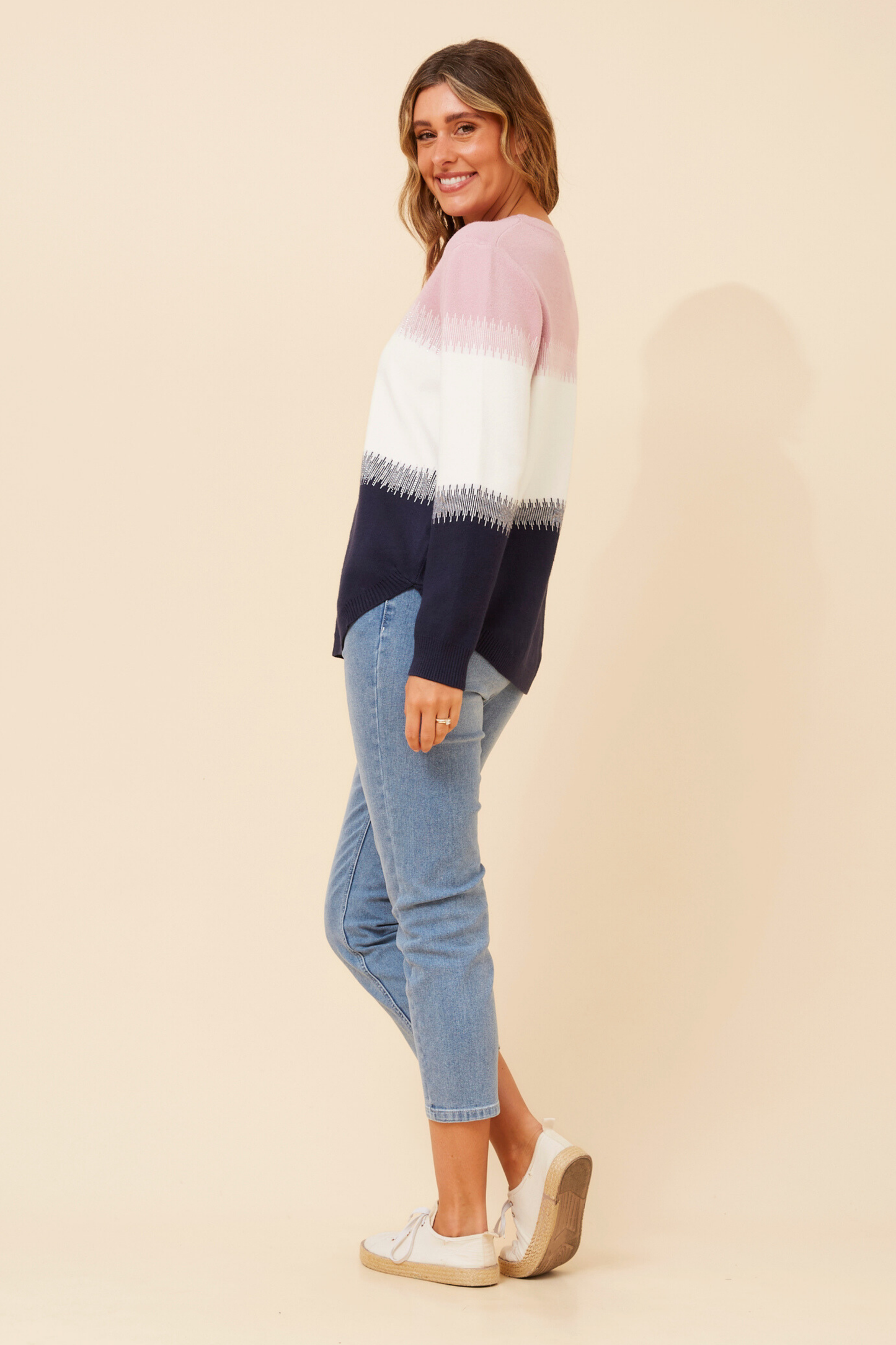Taylor Stripe Knit KP178166 Pink