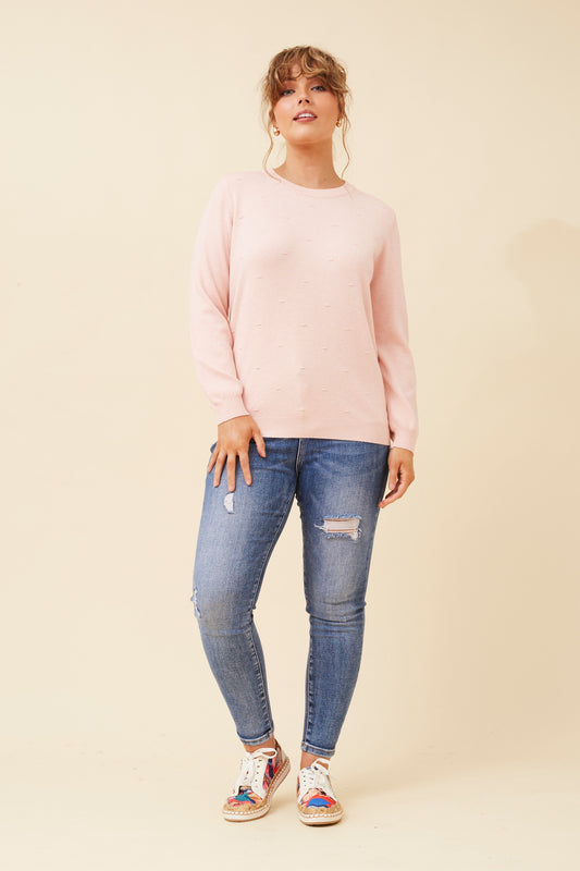 Tilli Dot Pattern Jumper KP522515 Blush