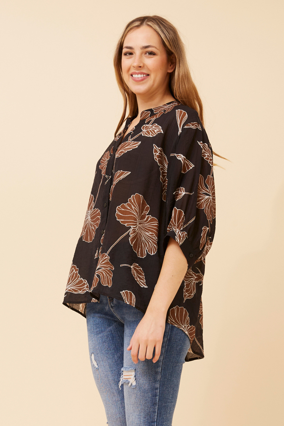 Rosa Floral Print Shirt- T526405