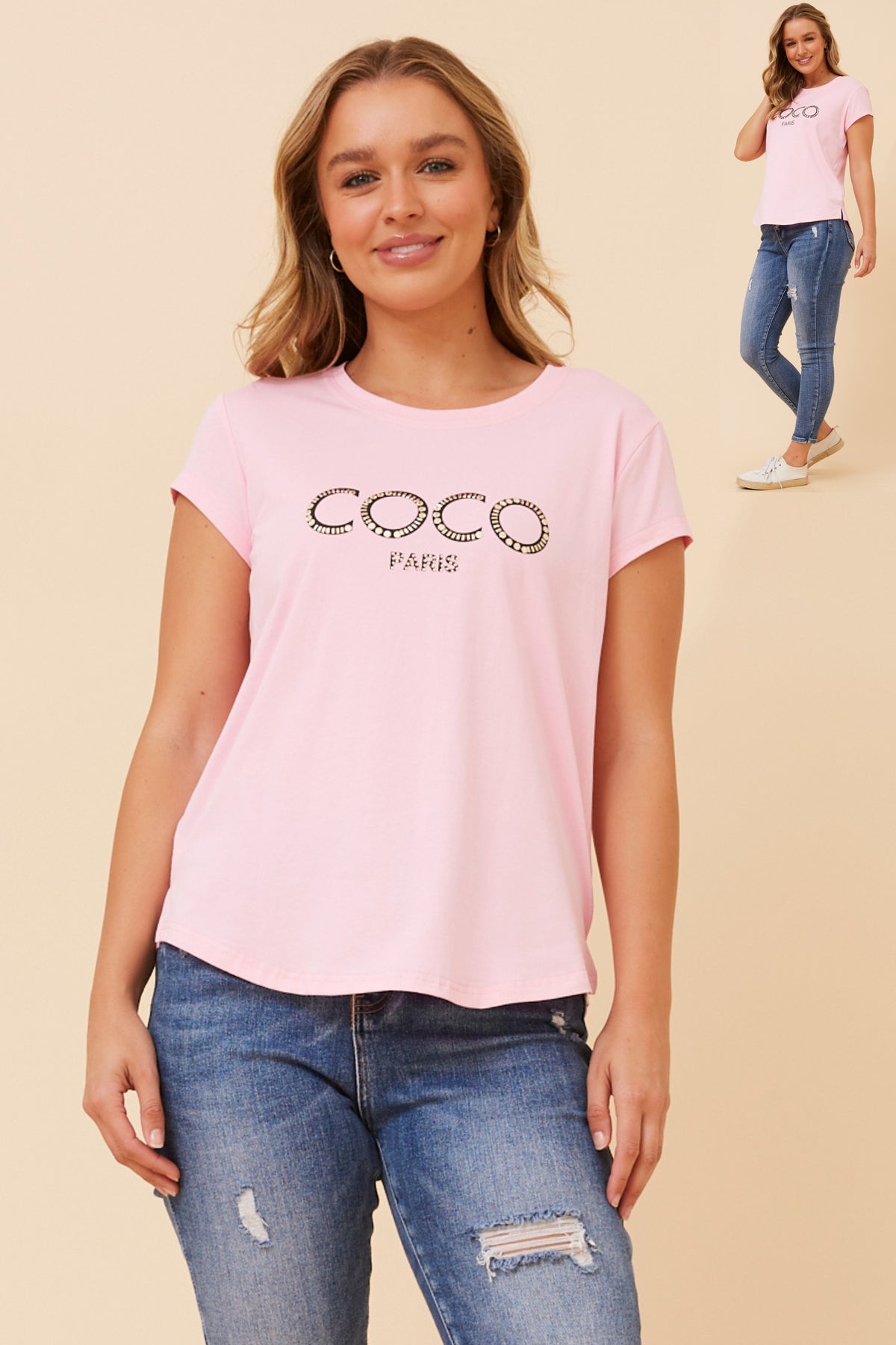 Coco Graphic T-Shirt - Pink T515772