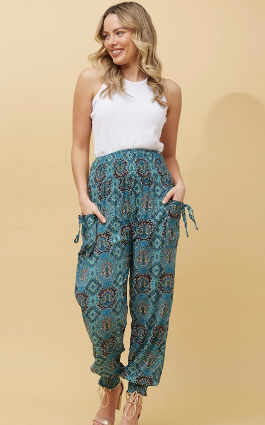 Harem Pants Multi Green P510675