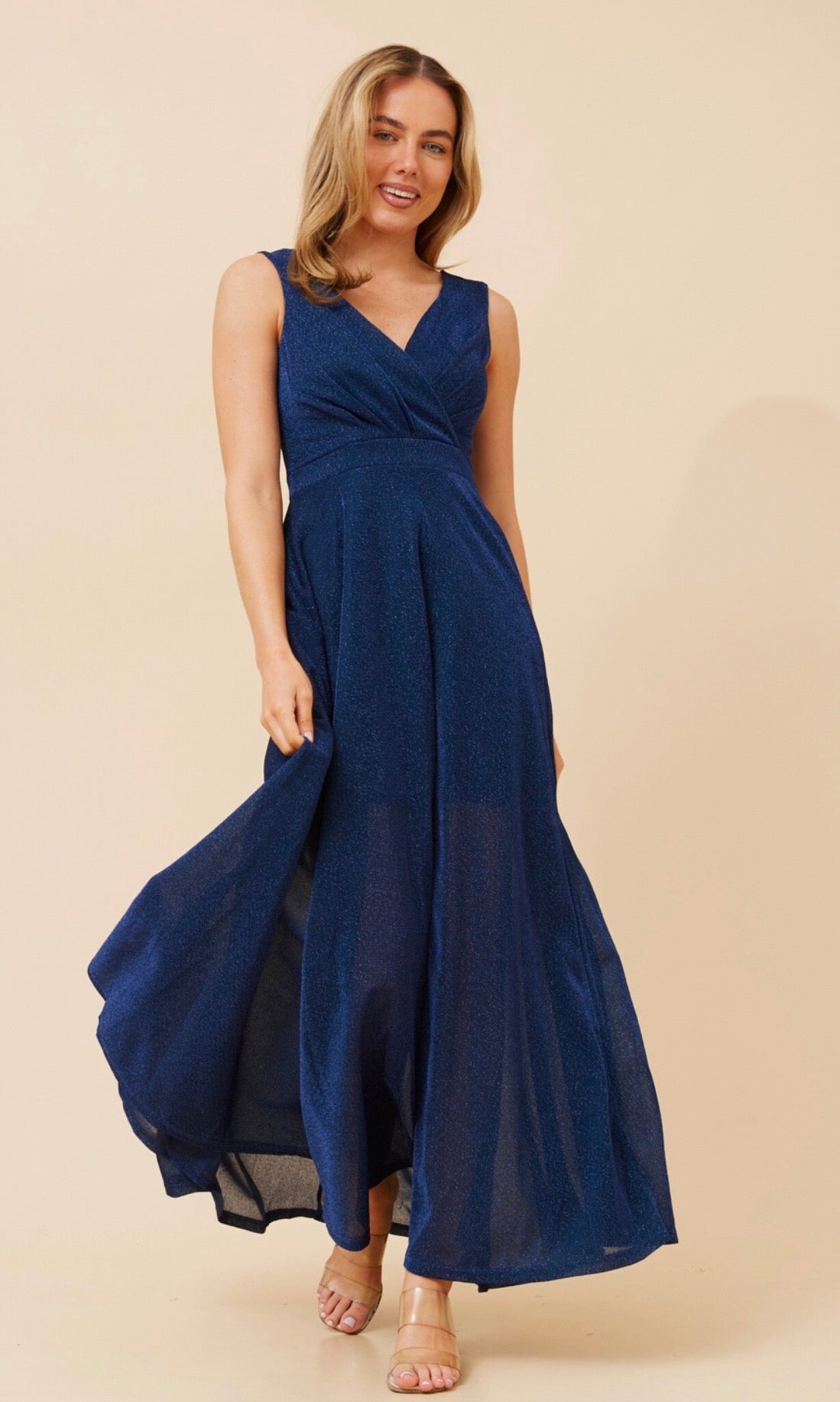 Sanem Glitter Party Dress - Navy D509692